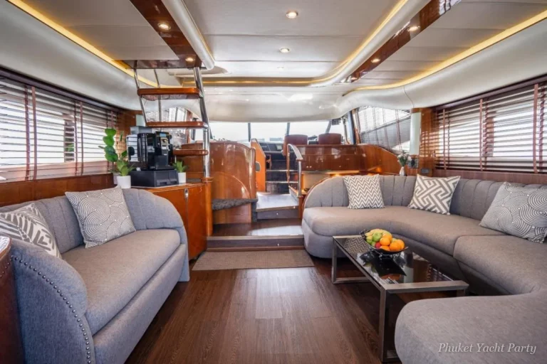 Afterglow 65 motor yacht with slide and flybridge for a Phuket party (4)