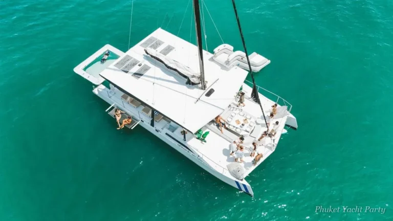 Bassline 55 party catamaran with a water slide and sea pool in Phuket (2)