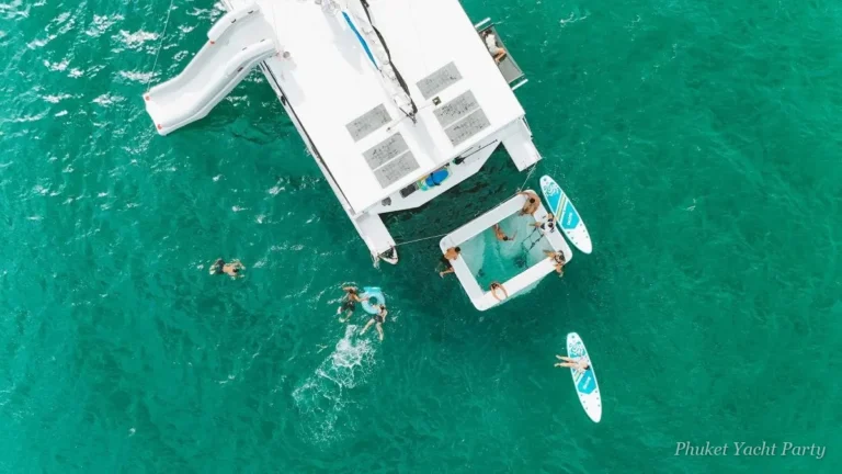 Bassline 55 party catamaran with a water slide and sea pool in Phuket (3)